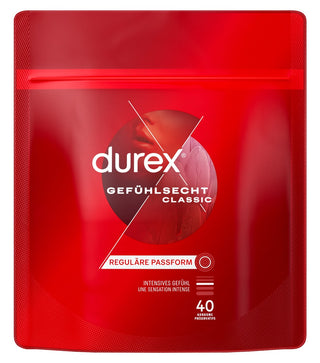 Durex Gefühlsecht Classic – Hauchzarte Kondome für intensives Empfinden   ss