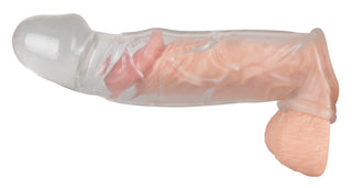 Transparente Penishülle mit Hodenmanschette – Mehr Länge, mehr Volumen, mehr Spaß!  ss