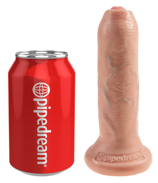 King Cock Uncut Dildo 6 inch / 15cm - Flesh   SV