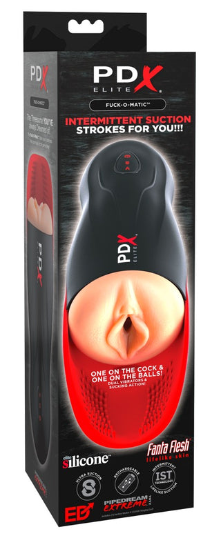 PDX Elite Fuck-O-Matic – Masturbator mit Hodenstimulation & Saugfunktion