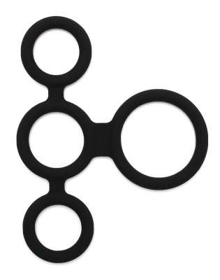 Rimba Latex Play Quatro Cock Ring & Ball Splitter – Mehr Ausdauer & Intensivere Orgasmen