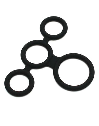 Rimba Latex Play Quatro Cock Ring & Ball Splitter – Mehr Ausdauer & Intensivere Orgasmen