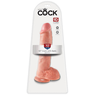 14 Inch Cock with Balls von King Cock in heller Hautfarbe