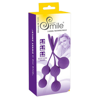 9 Kegel Training Balls, Liebeskugeln in lila, Verpackung