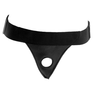 crotchless harness strap on von hinten angezogen