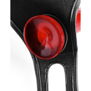 crotchless harness strap on loch roter dildo