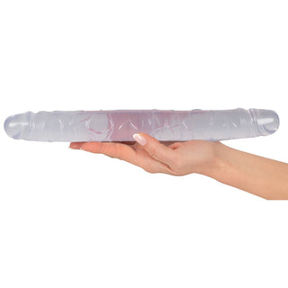 crytal duo double dildo, gehalten und grade