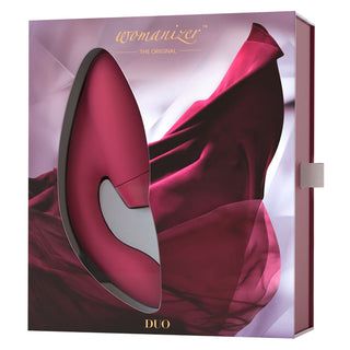Duo Womanizer, doppelt stimulierender Vibrator in schwarz, Vibrationsmodi