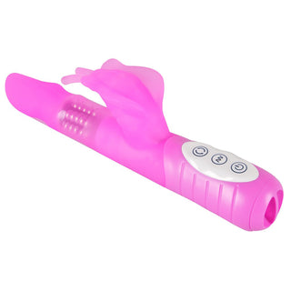 Fancy Pearl, pink Vibrator von Sweet Smile, Bunny von hinten, knopfleiste
