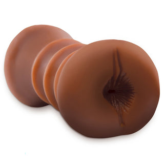 Flip me over Masturbator dunke Hautfarbe, von hinten