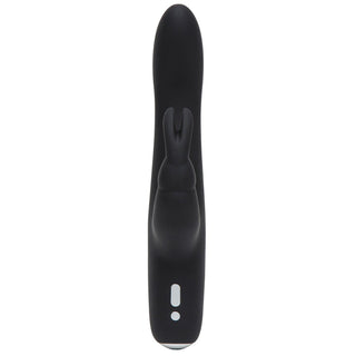 Greedy Girl Slimline Rabbit Vibrator G-Punkt Vibrator in schwarz mit Ladekabel