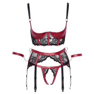 Hebe Set in rot von Cottelli Bondage