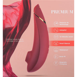 Premium Womanizer Druckwellenvibrator in rot Flyer