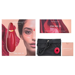Premium Womanizer Druckwellenvibrator in rot Verpackung