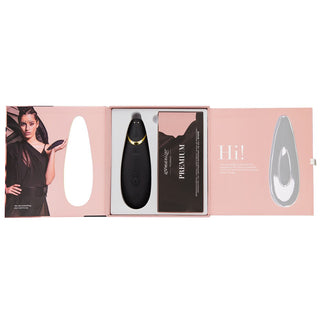 Premium Womanizer Druckwellenvibrator in rot Verpackung offen