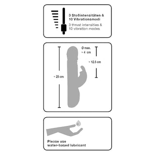 Push Vibrator von Sweet Smile in lila, Rabbitvibrator Details
