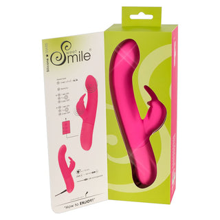 Rechargeable G-Sport Rabbitvibrator in rosa von Sweet Smile in offener Verpackung