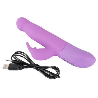 Rechargeable Rotating Rabbitvibrator in lila mit Ladekabel