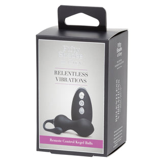 Relentless Vibrations von Fifty Shades of Grey, Liebeskugel mit Fernbedieung in schwarz in Verpackung