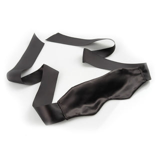Satin Blindfold Augenmaske in schwarz