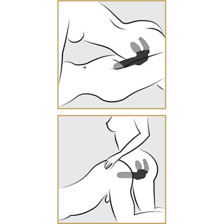 Strapless Strap on with Anal Stimulator getragen