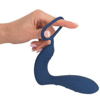 Vibrierender Prostata Plug mit Penisring, gehalten