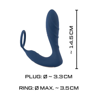 Vibrierender Prostata Plug mit Penisring Maße