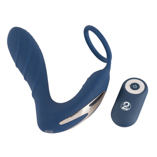 Vibrierender Prostata Plug mit Penisring mit Fernbedienung