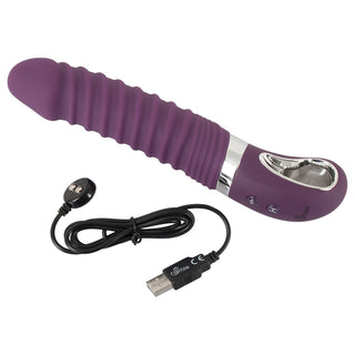 Wärmender Soft Vibrator in Lila mit Ladekabel