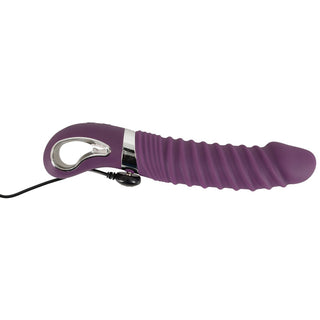 Wärmender Soft Vibrator in Lila mit Maßen