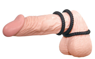 Lust 3 cock rings - black