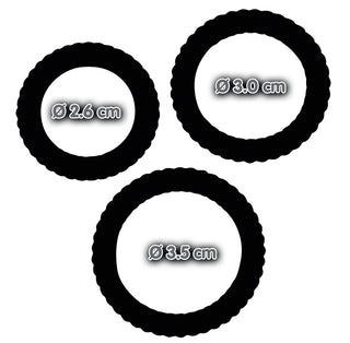 Lust 3 cock rings - black
