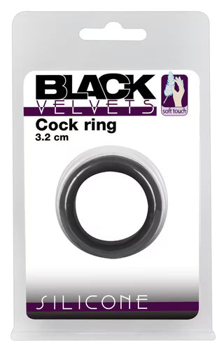 Black Velvets Cock Ring Silikon Flexibel Schwarz