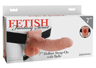 Umschnalldildo Hollow Strap-on with Balls - 19 cm   SV