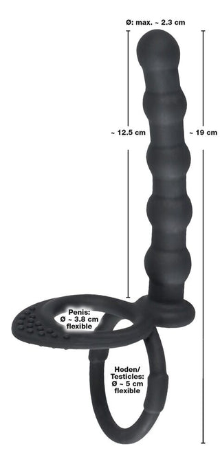 Analdildo "Cock & ball ring"