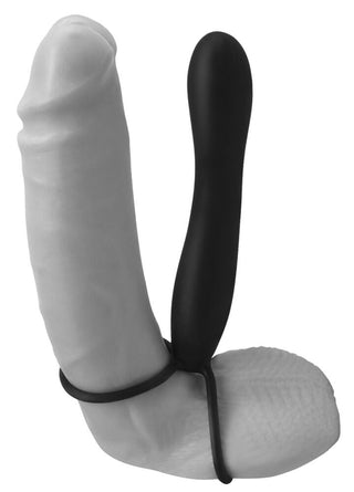 Penis &amp; ball ring with anal dildo