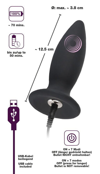 Black Velvets Recharge Anal Plug M