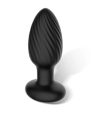 Into You - Drago - Analplug mit Vibration, 360°-Drehbewegung und Fernbedienung - Schwarz