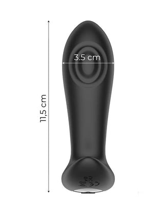 IY - Milton - Analplug mit doppelter Pulsfunktion und Fernbedienung - Schwarz
