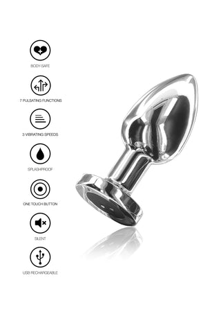TOYJOY The Glider Anal Vibrationsplug aus Edelstahl Klein Silber