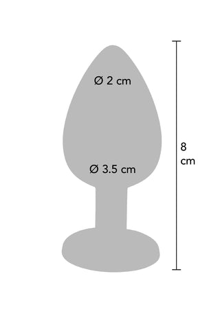TOYJOY Diamond Booty Jewel Medium Analplug mit Kunststeinbesatz