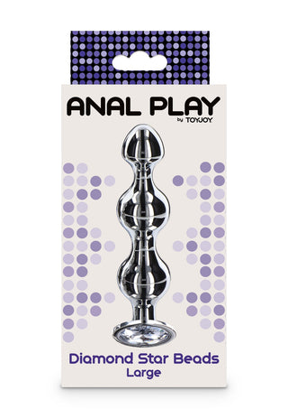 ToyJoy Diamond Star Beads Anal Plug mit Silberjuwel