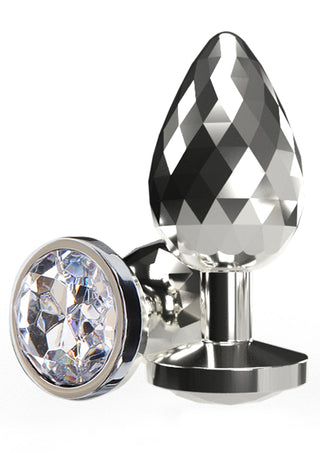 Toyjoy Disco Diamond Plug Groß Aluminium Facettiert Silber