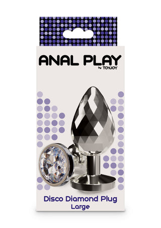 Toyjoy Disco Diamond Plug Groß Aluminium Facettiert Silber
