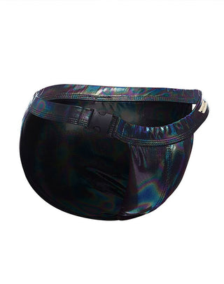 C4M Cut4men Emerald Tanga Slip Schwarz oil spill