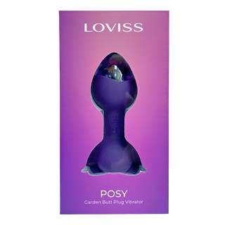 Rimba LOVISS Posy Garten-Analplug mit Fernbedienung Lila