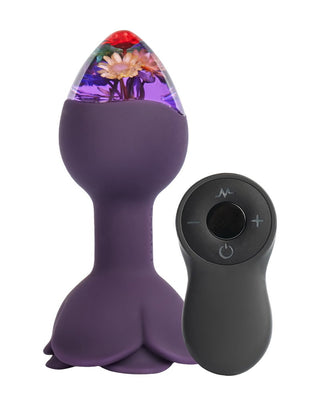 Rimba LOVISS Posy Garten-Analplug mit Fernbedienung Lila