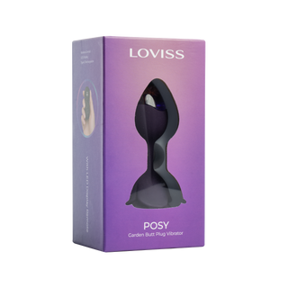 Rimba LOVISS Posy Garten-Analplug mit Fernbedienung Lila