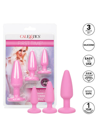 CalExotics First Time Crystal Booty Kit 3er-Set Analplugs