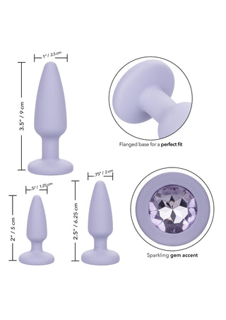 CalExotics First Time Crystal Booty Kit 3er-Set Analplugs